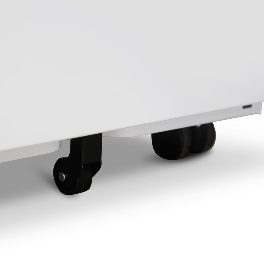 3 Drawers Mobile Pedestal | White | Myka Home - View 16