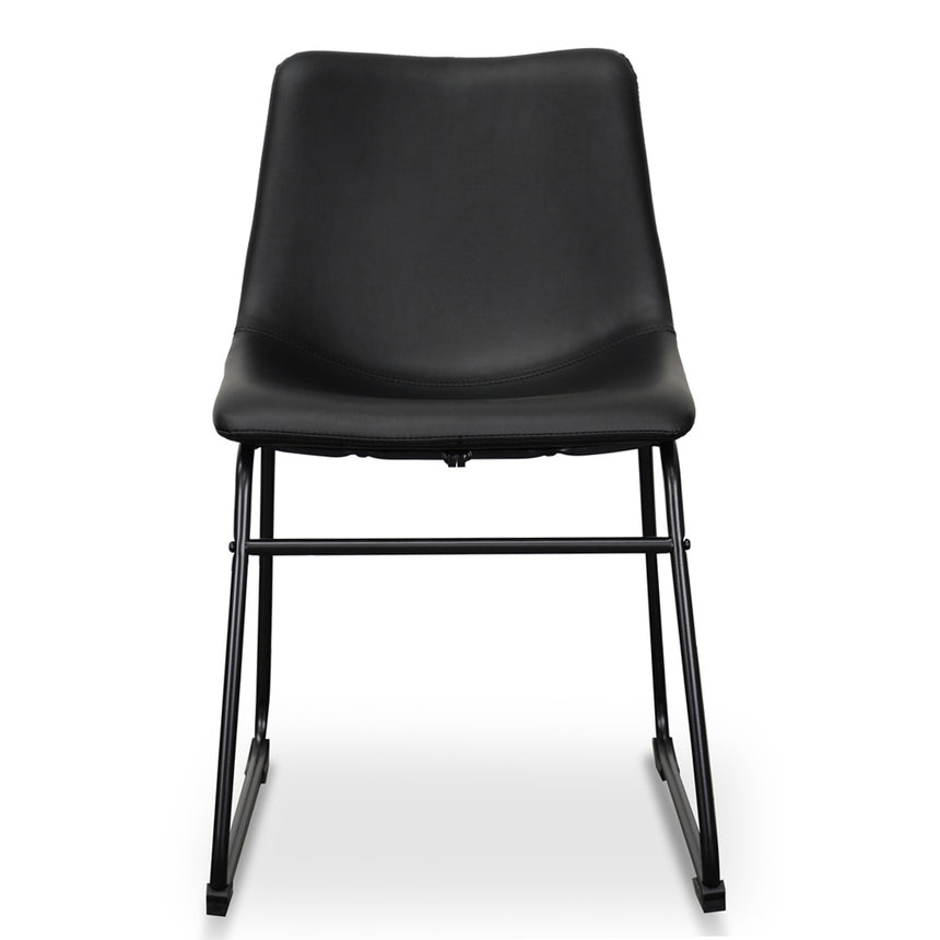 Industrial Dining Chair - Black PU (Set of 2) - View 3