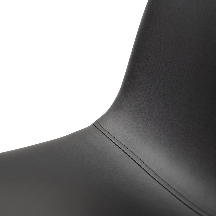 Industrial Dining Chair - Black PU (Set of 2) - View 9