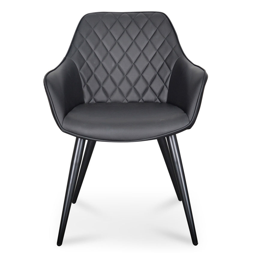 Dining Chair - Black PU (Set of 2) - View 3