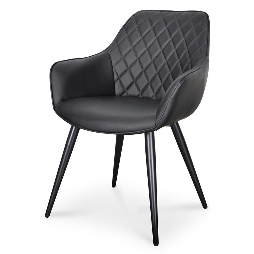 Dining Chair - Black PU (Set of 2) - View 2