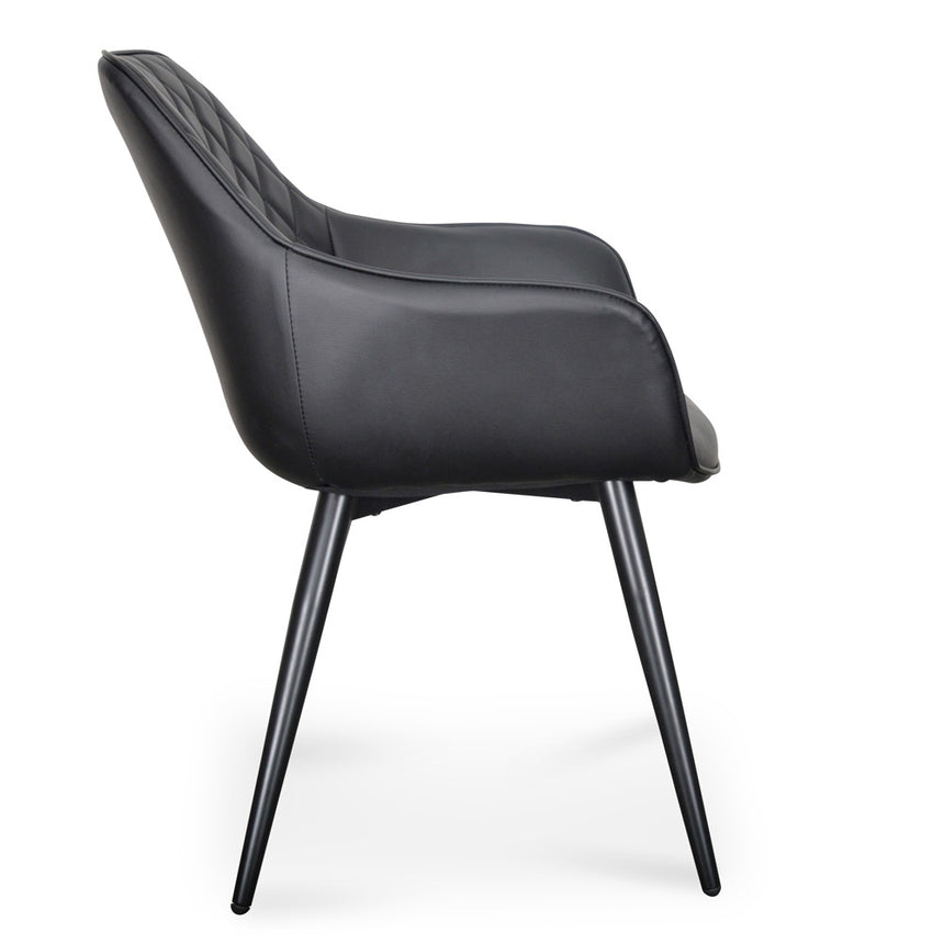 Dining Chair - Black PU (Set of 2) - View 4