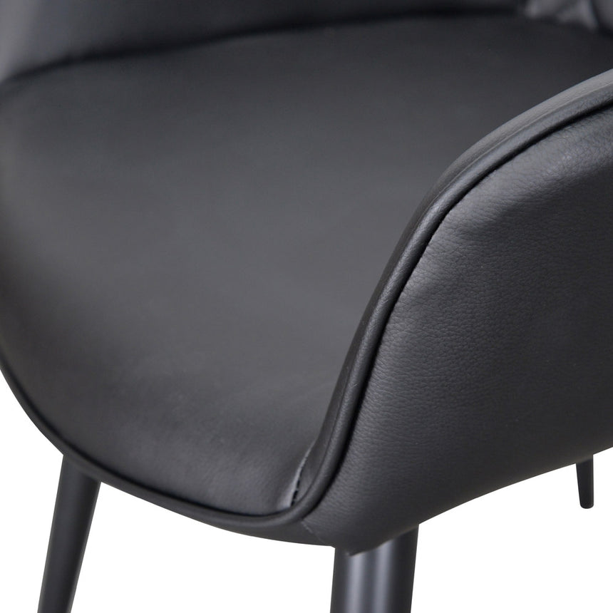 Dining Chair - Black PU (Set of 2) - View 5