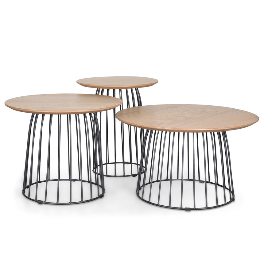 Side Table Set | Natural - Black | Myka Home - View 2