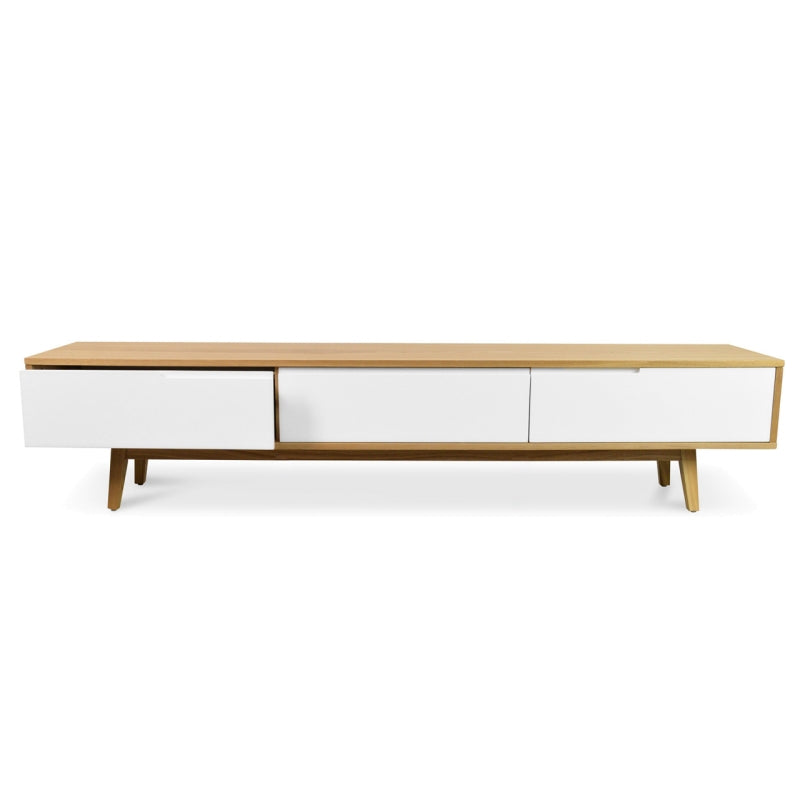 2.1m TV Entertainment Unit | Lowline - Natural | Myka Home - View 4