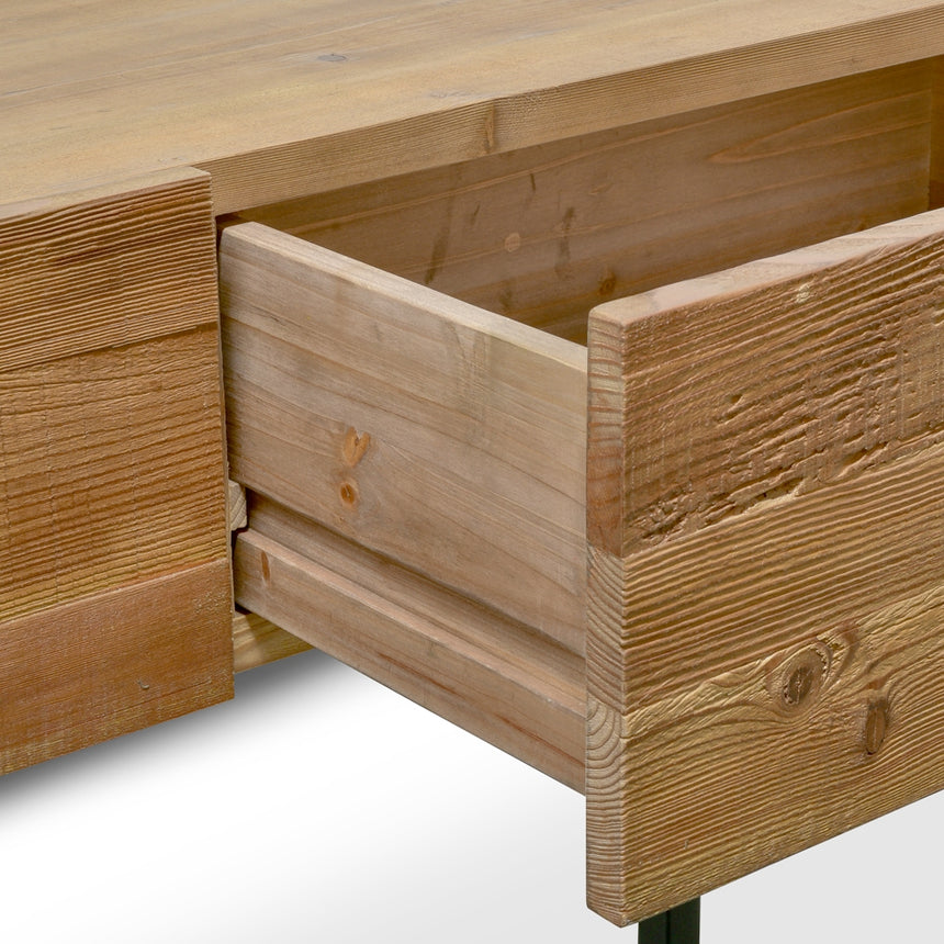 1.2m Reclaimed Pine Console Table - Black Base - View 9