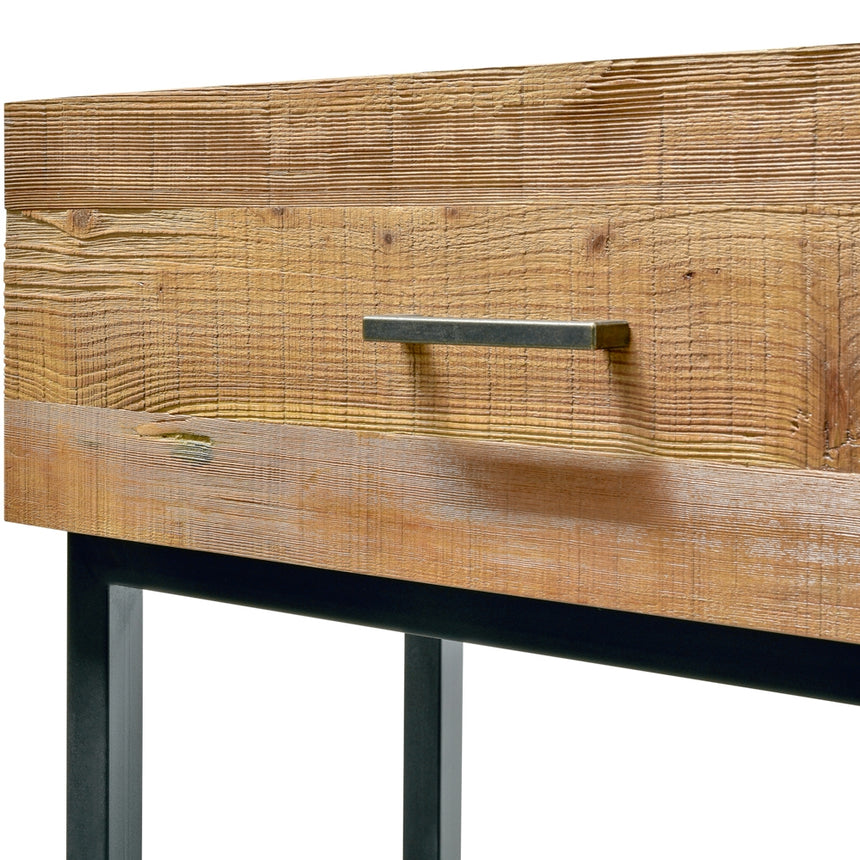 1.2m Reclaimed Pine Console Table - Black Base - View 8