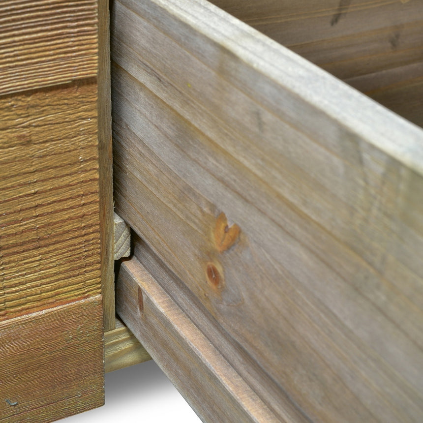 1.2m Reclaimed Pine Console Table - Black Base - View 3