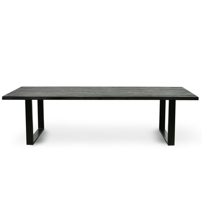 2.8m Reclaimed Dining Table - Black - View 2