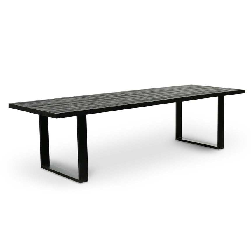 2.8m Reclaimed Dining Table - Black - View 3