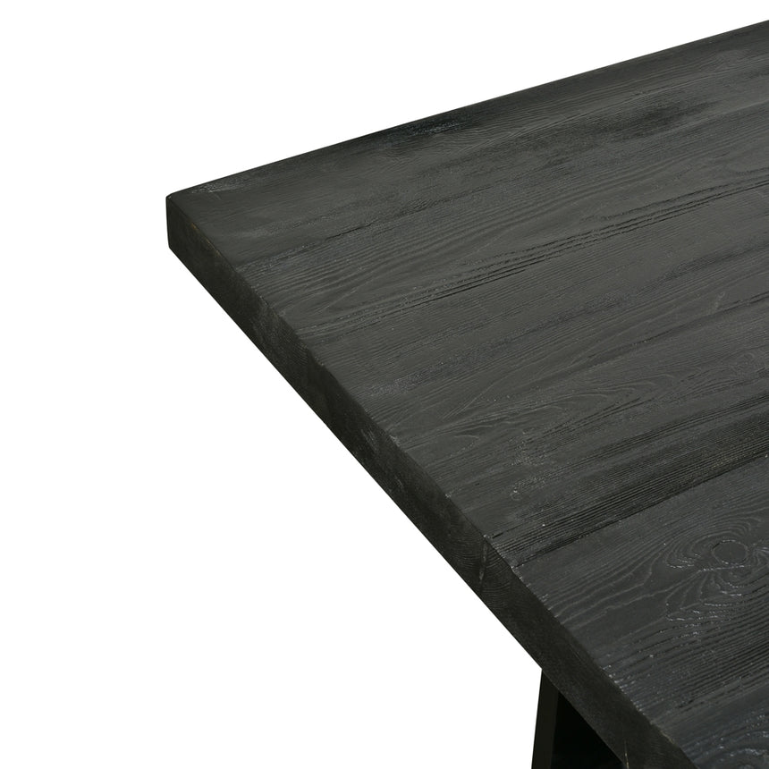 2.8m Reclaimed Dining Table - Black - View 4