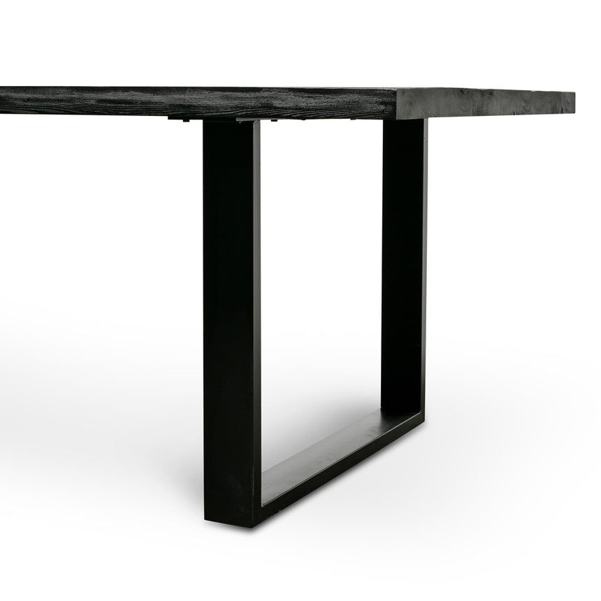 2.8m Reclaimed Dining Table - Black - View 5