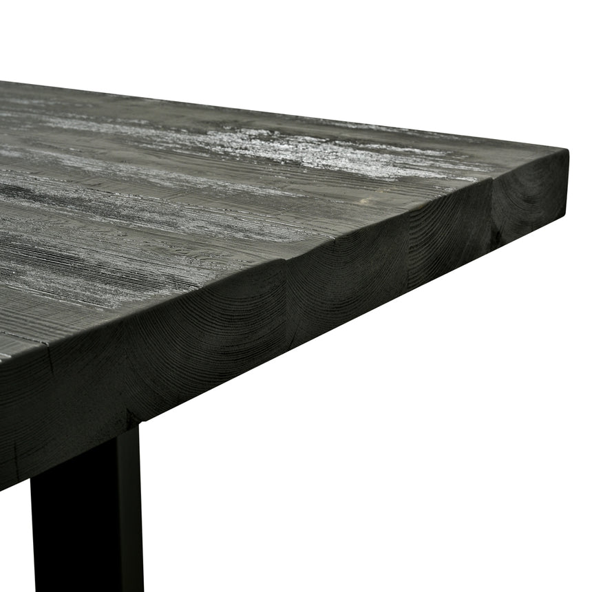 2.8m Reclaimed Dining Table - Black - View 7