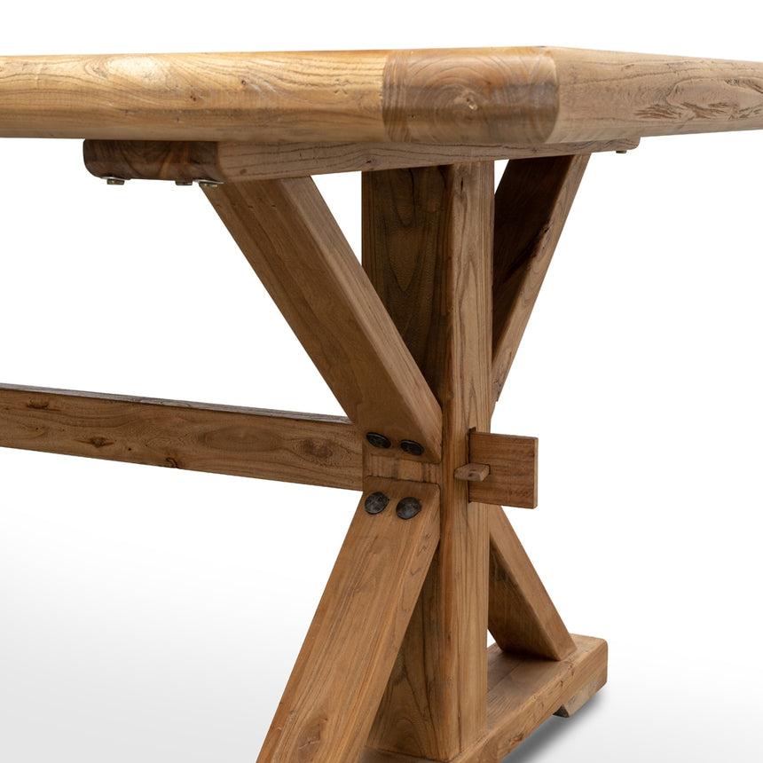 Wood Dining Table 3m - Rustic Natural - View 5
