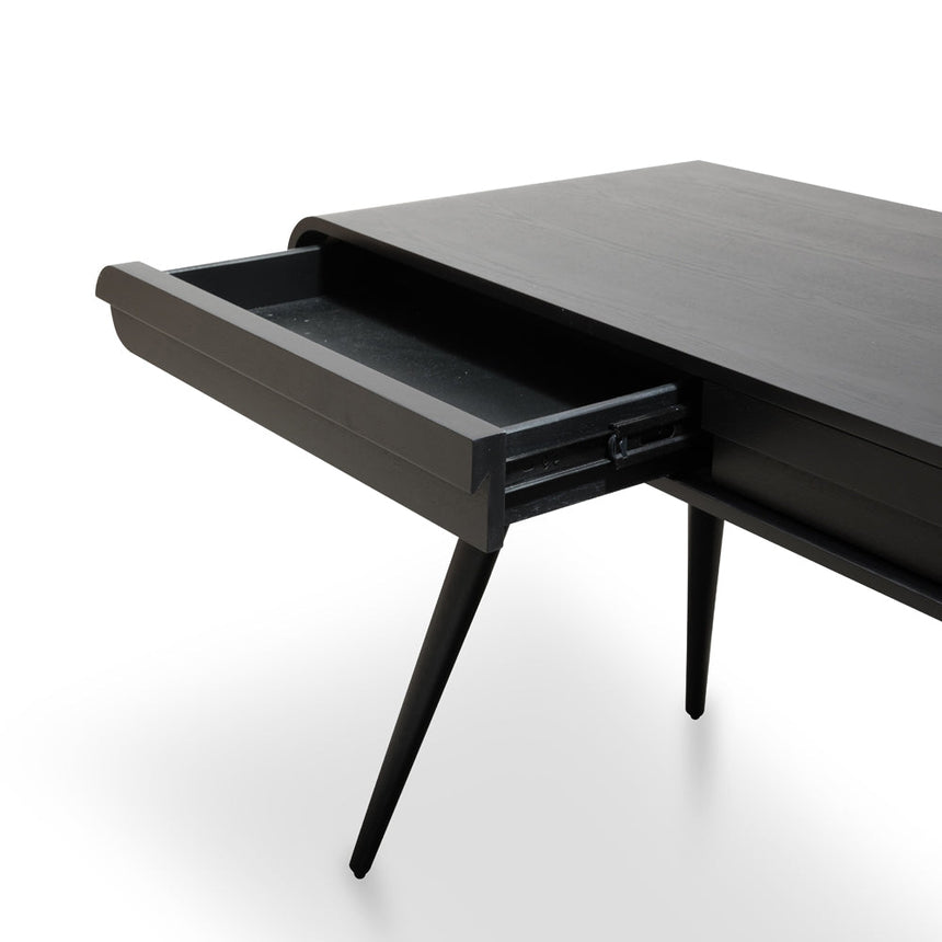 Narrow Wood Console Table - Black 75cm (H) - View 7