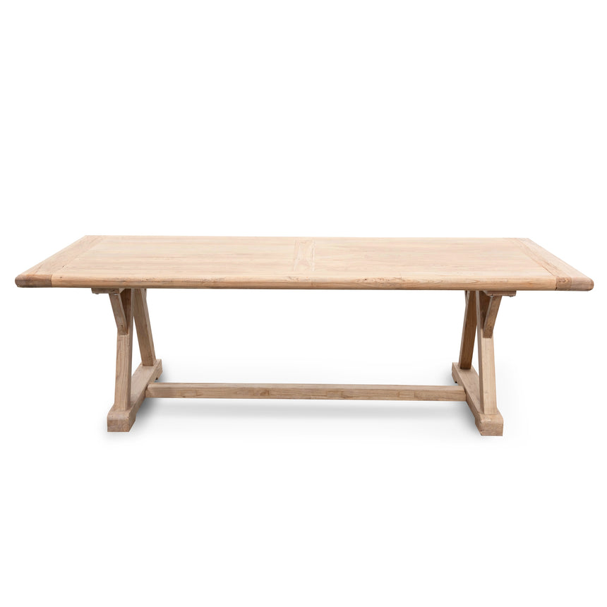 Reclaimed Elm Wood 2.4m Dining Table - View 2