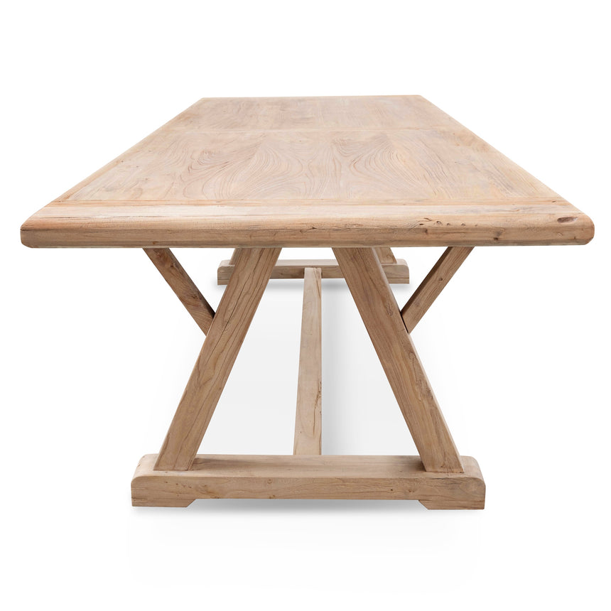 Reclaimed Elm Wood 2.4m Dining Table - View 8