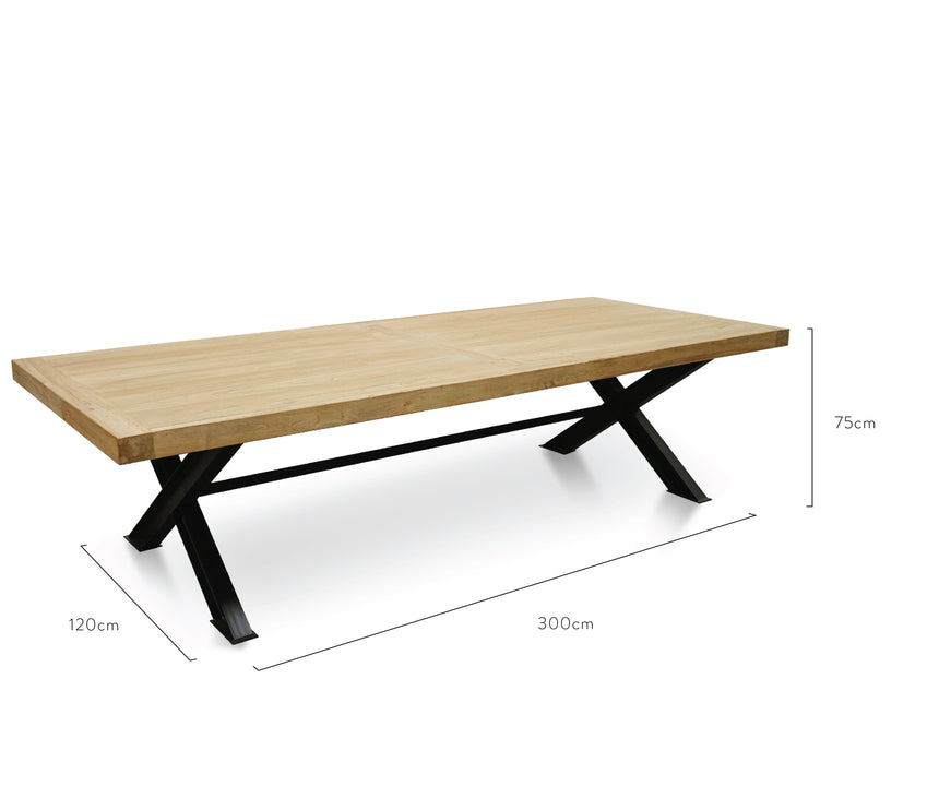 3m Reclaimed Dining Table - Natural - View 14