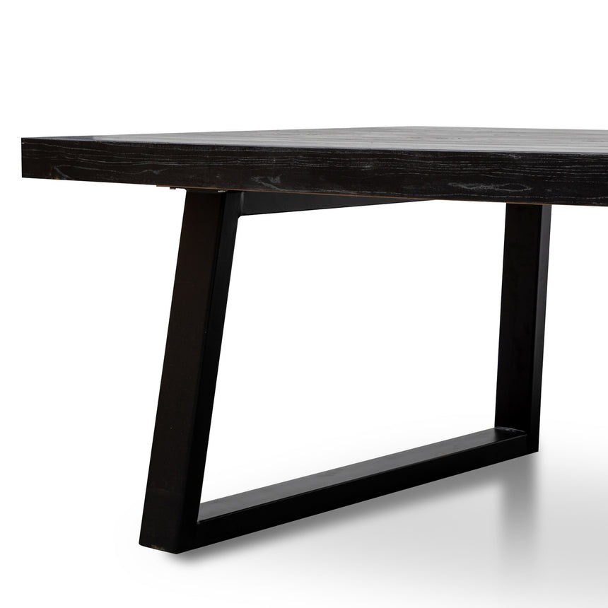 3m Reclaimed Dining Table - 120cm (W) - Full Black - View 4