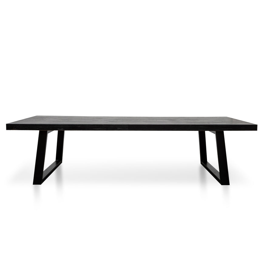 3m Reclaimed Dining Table - 120cm (W) - Full Black - View 3