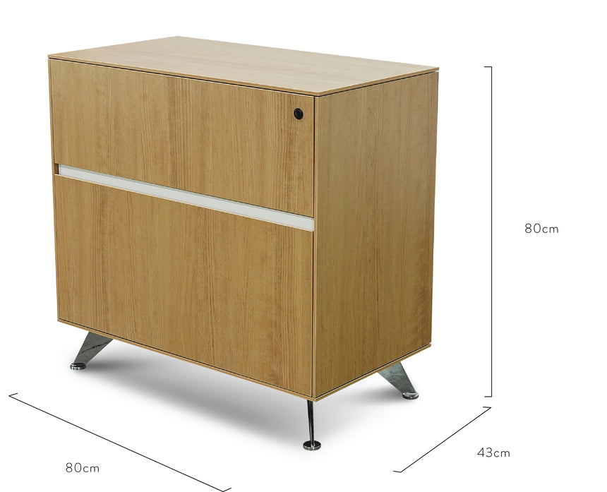 2 Drawer Lateral Filing Cabinet | Natural | Myka Home - View 11