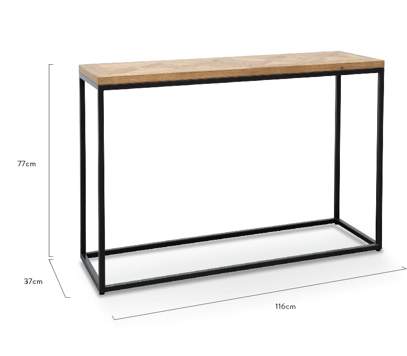 Console Table - European Oak - View 5