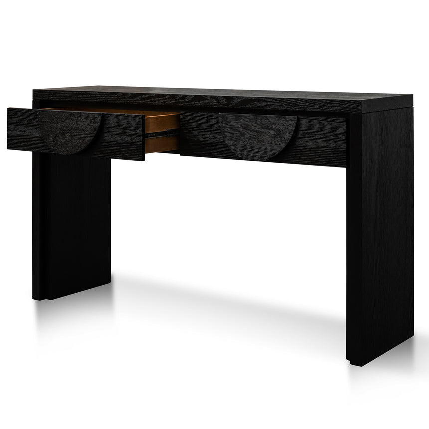 1.4m Console Table - Textured Espresso Black - View 2