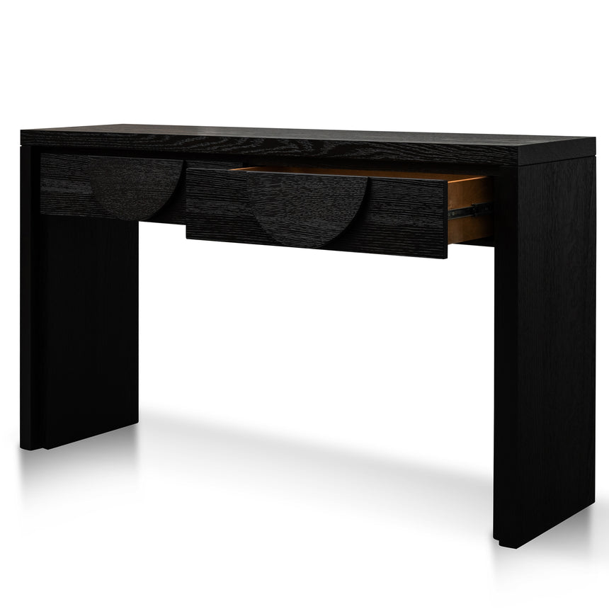 1.4m Console Table - Textured Espresso Black - View 4