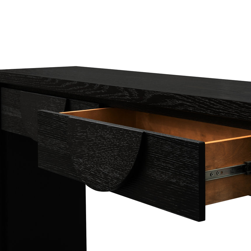 1.4m Console Table - Textured Espresso Black - View 6