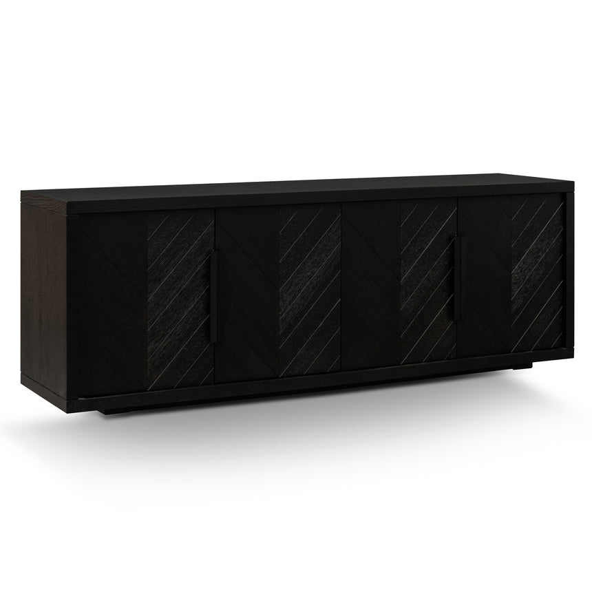 2m Buffet Unit - Textured Espresso Black - View 2