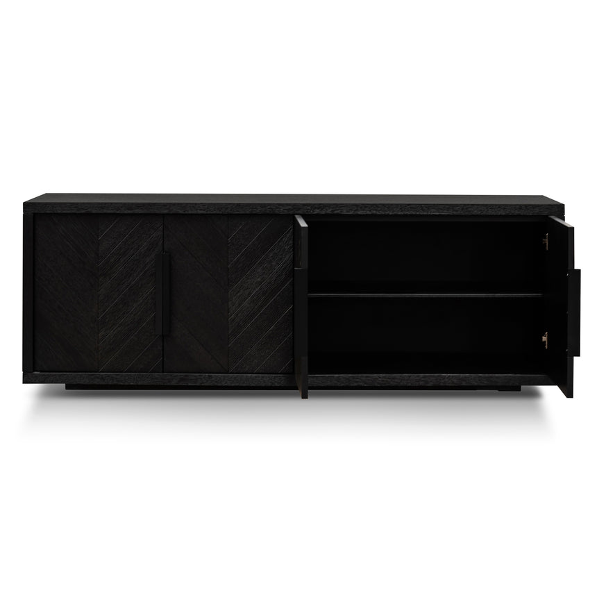 2m Buffet Unit - Textured Espresso Black - View 3