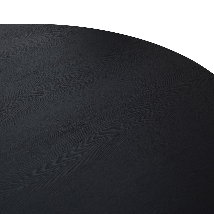 1.2m Veneer Wooden Dining Table - Full Black - View 5