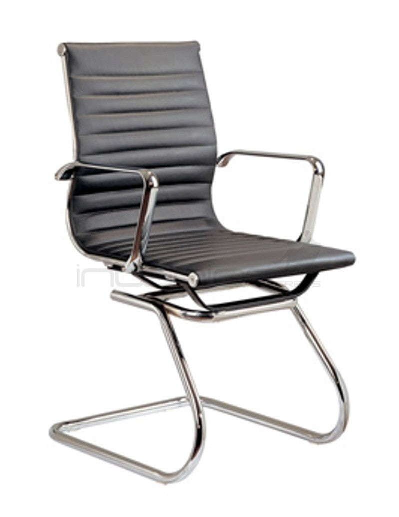 PU Leather Office Chair - Black - View 2