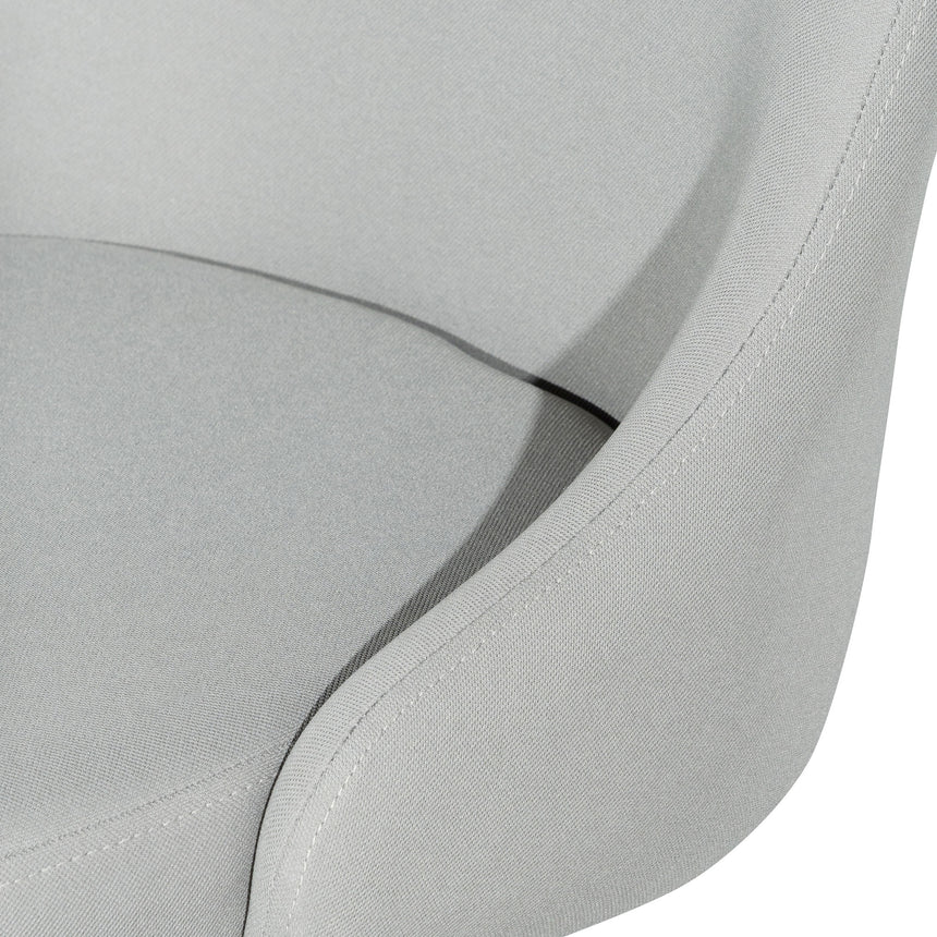 Grey Fabric Office Chair | White Base | Myka Home - View 6