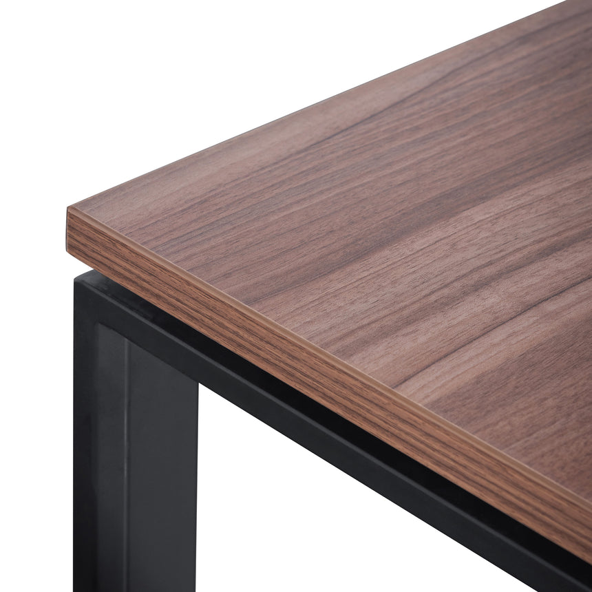 1.6m Single Seater Walnut Office Desk | Black Legs | Myka Home - View 5