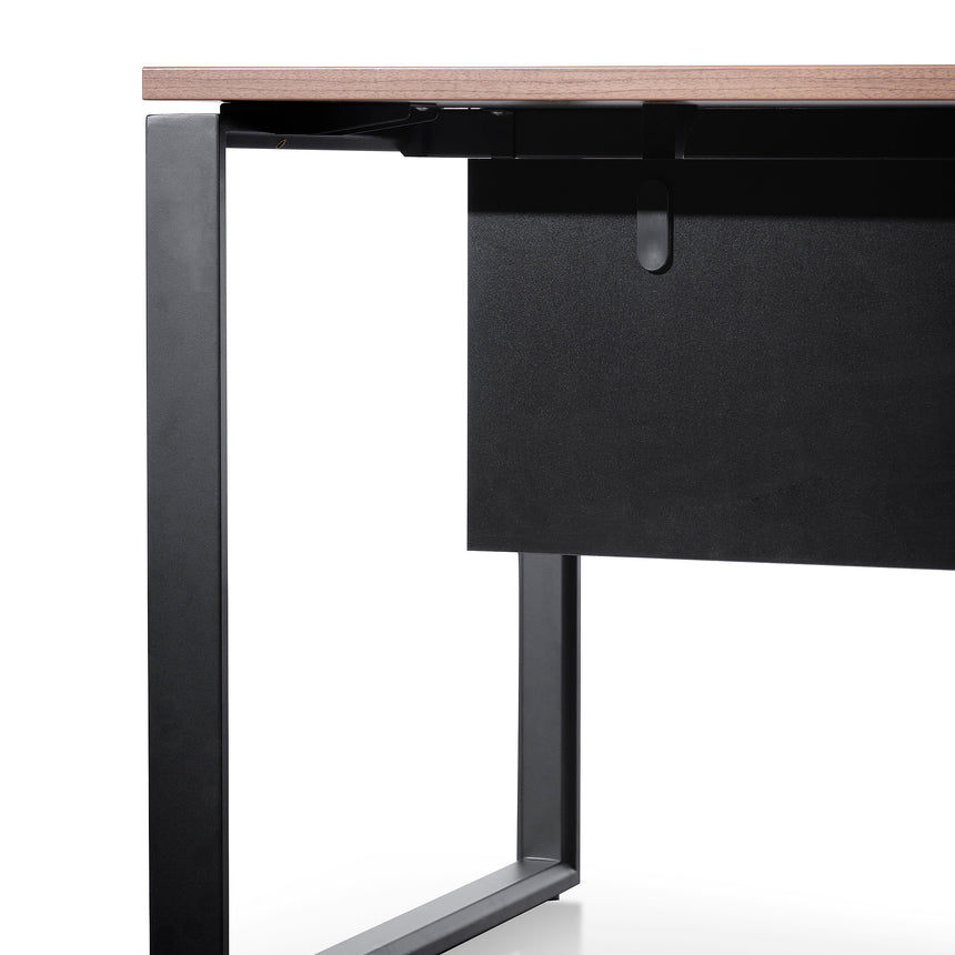 1.8m Executive Desk Left Return with Black Legs | Walnut | Myka Home - View 13