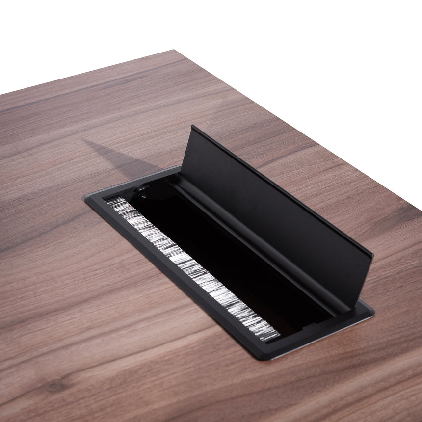 1.8m Executive Desk Left Return with Black Legs | Walnut | Myka Home - View 14