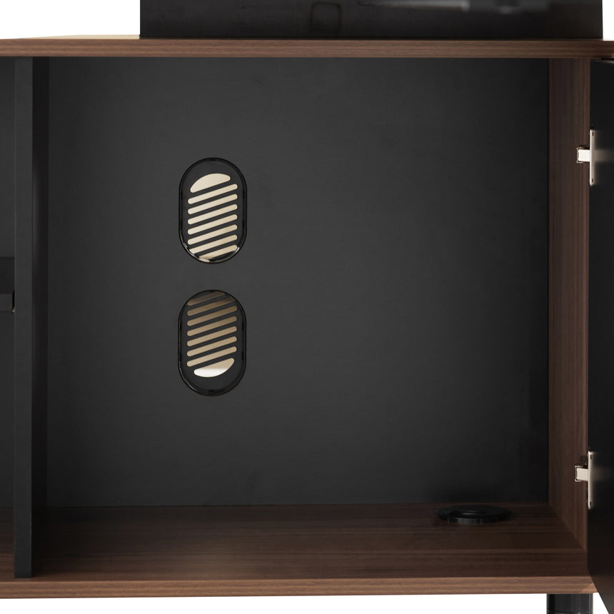 1.8m Executive Desk Left Return with Black Legs | Walnut | Myka Home - View 8