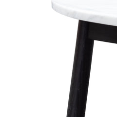 CCF6160-SD 110cm Marble Coffee Table - Black Base