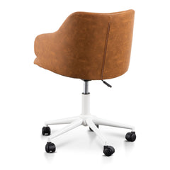 Office Chair | Tan with White Base | Myka Home