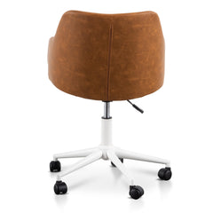 Office Chair | Tan with White Base | Myka Home