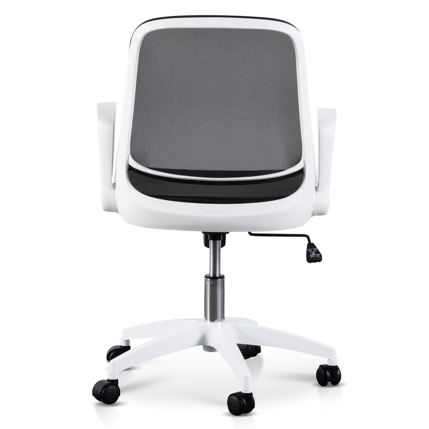 Black Office Chair | White Arm and Base | Myka Home - View 5