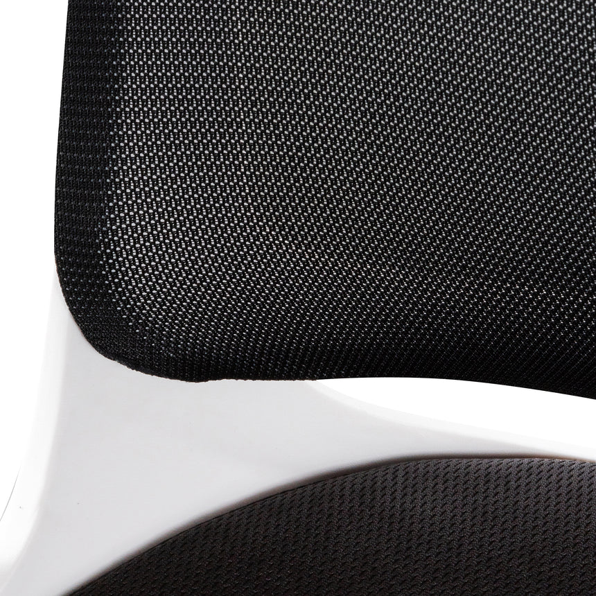 Black Office Chair | White Arm and Base | Myka Home - View 8