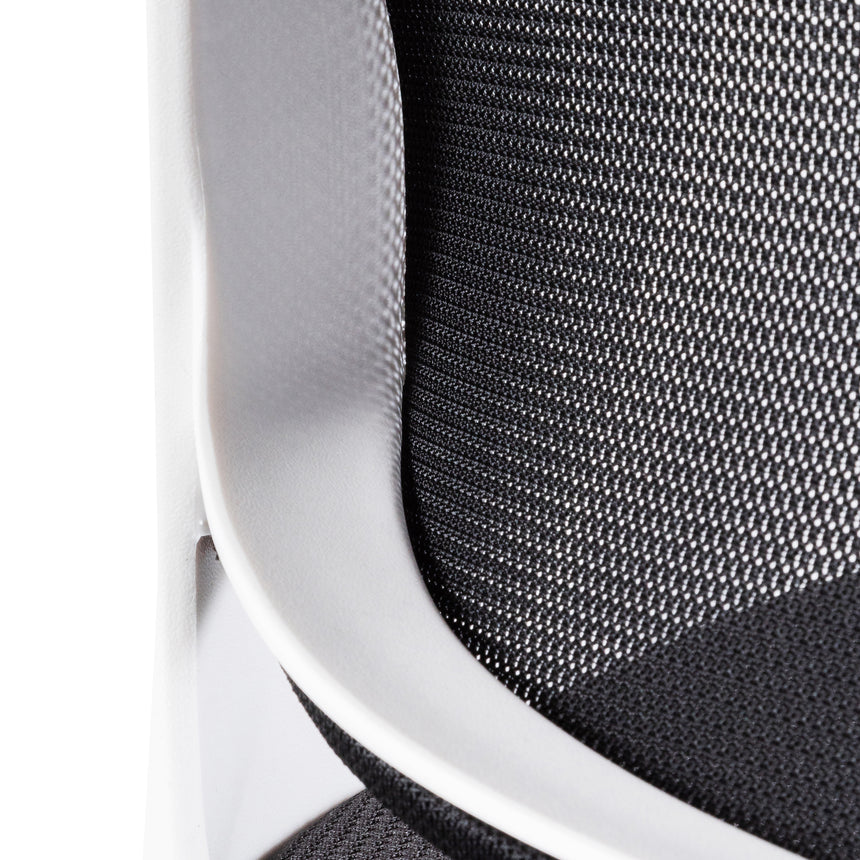 Black Office Chair | White Arm and Base | Myka Home - View 9