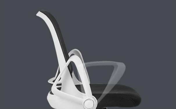 Black Office Chair | White Arm and Base | Myka Home - View 12