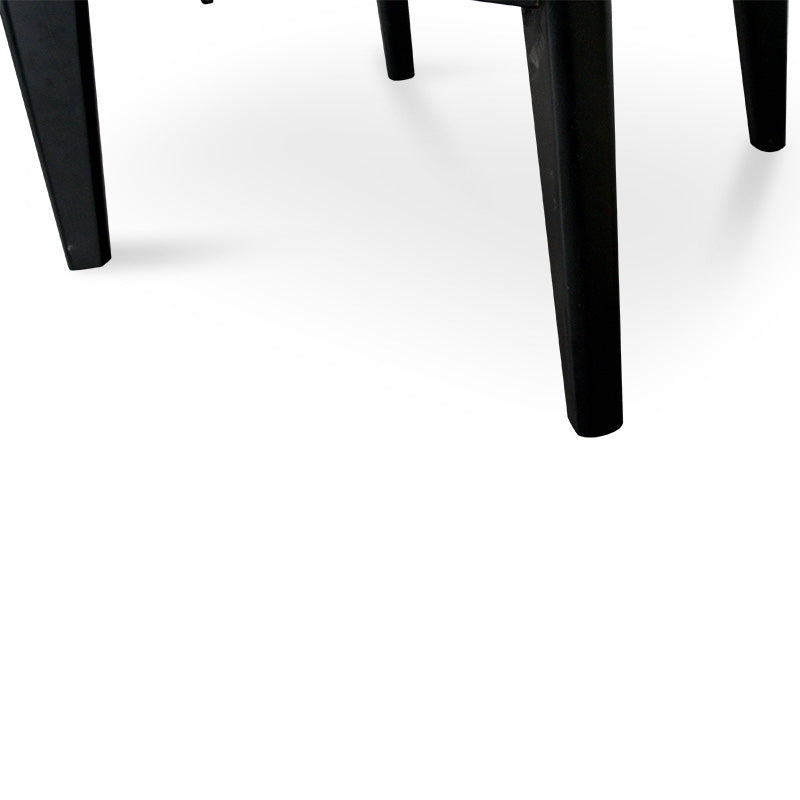 100cm Marble Coffee Table with Black Legs - View 2