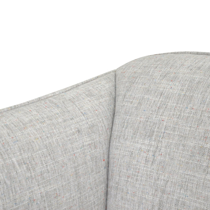 Armchair in Light Spec Grey | Black Metal Legs | Myka Home - View 9