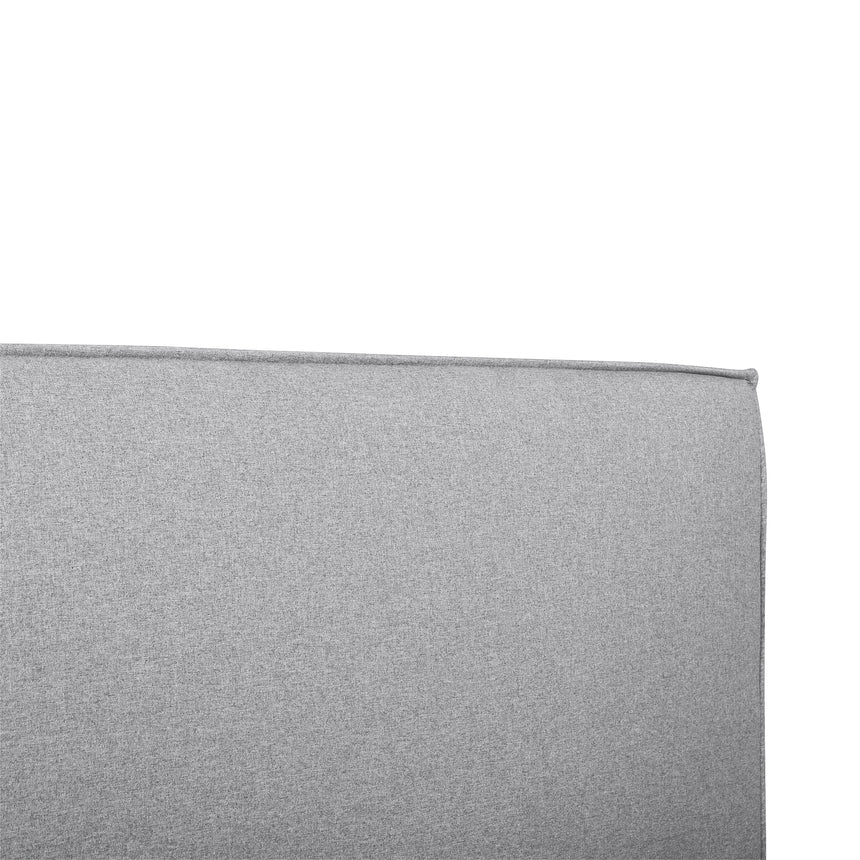 Copenhagen King Bed Frame | Pearl Grey Fabric | Myka Home - View 6