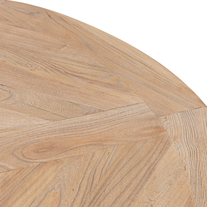 1.4m Natural Round Dining Table - Black Base - View 4