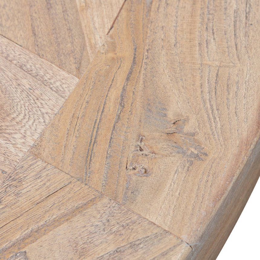 1.4m Natural Round Dining Table - Black Base - View 5